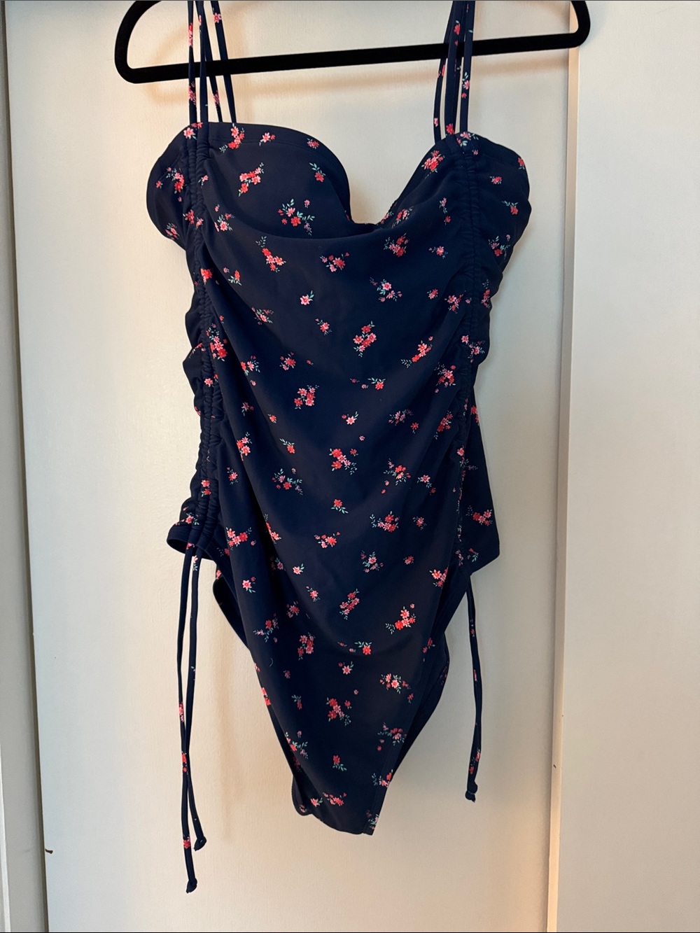 wild fable Navy One-Piece Swimsuit with Pink Floral Print